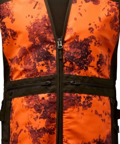 Pinewood Women's Furudal Hunter Pro 2.0 Camou Vest Strata Blaze/moss Gr