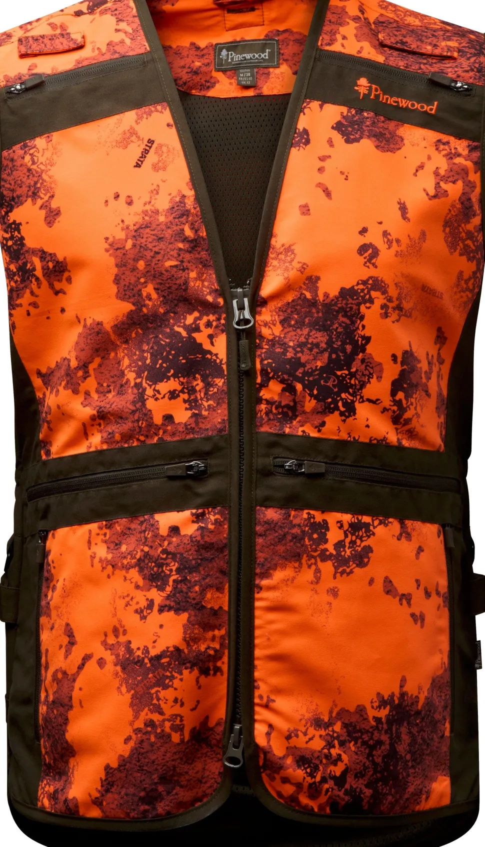 Pinewood Women's Furudal Hunter Pro 2.0 Camou Vest Strata Blaze/moss Gr