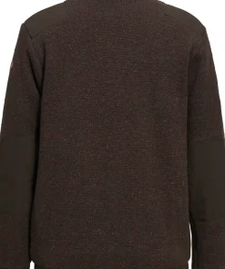 Pinewood Women's Hurricane Full Zip Sweater Dark Brown Mel