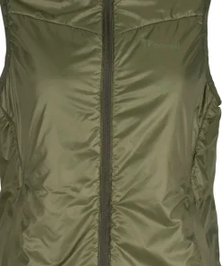 Pinewood Women's Wool Insulated Midlayer Vest Moss Green