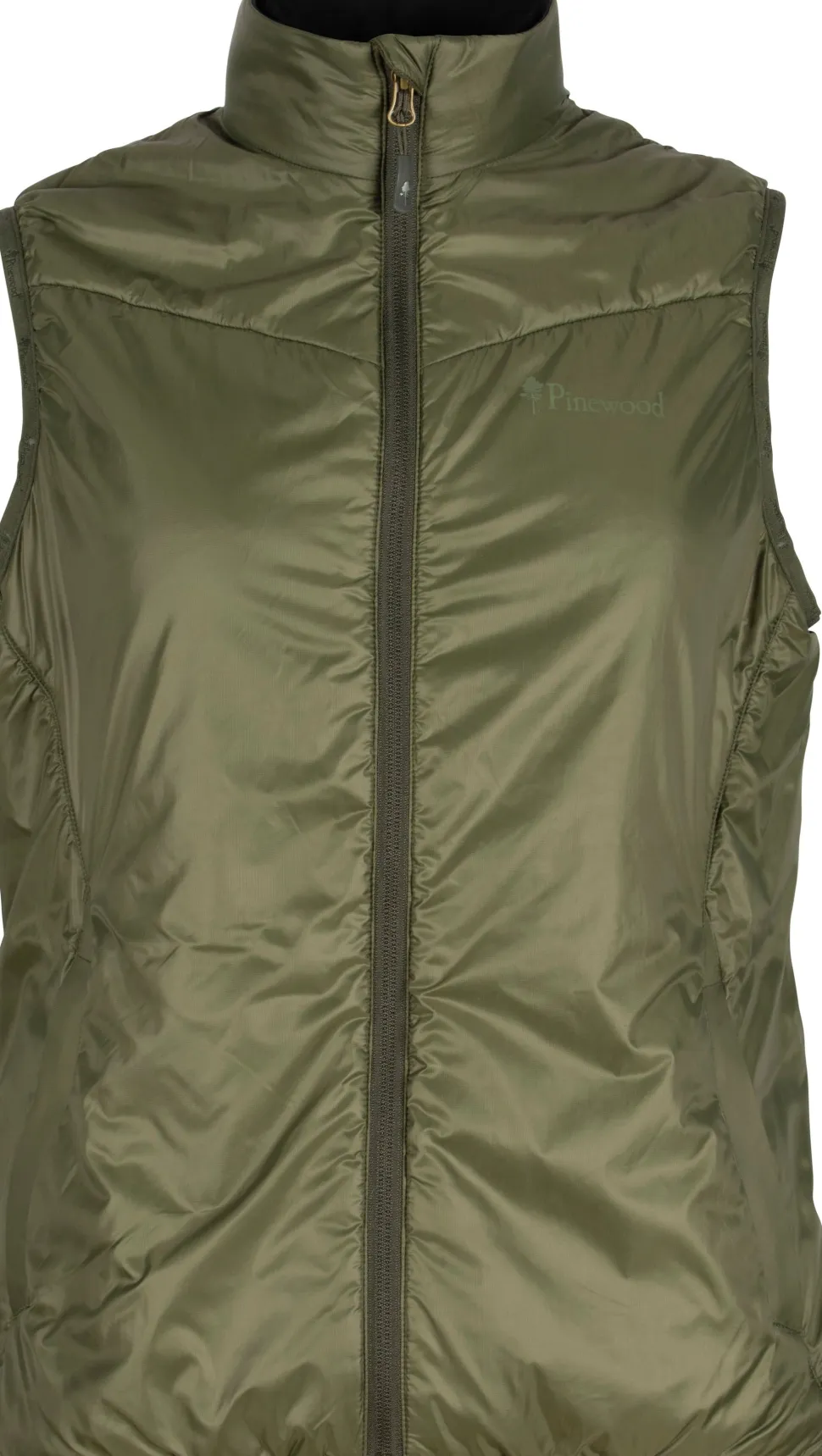 Pinewood Women's Wool Insulated Midlayer Vest Moss Green
