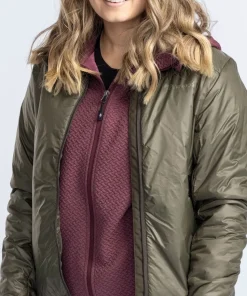 Pinewood Women's Wool Insulated Midlayer Jacket Moss Green