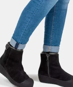 Pomar Women's Kallio GORE-TEX Ankle Boot Black Suede(fur L) Curling
