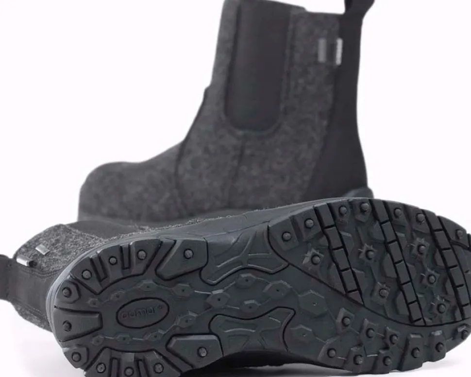 Pomar Women's Metso GORE-TEX Winter Spike Boot Granit felt/Black waxy