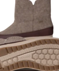 Pomar Women's Niva GORE-TEX Ankle Boot Sand Felt/vivian Brown/fur