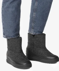 Pomar Women's Niva GORE-TEX Ankle Boot Granit Felt/vivian Black/fur