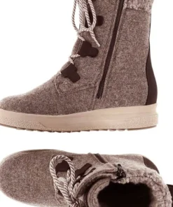 Pomar Women's Reki Gore-Tex Felt Boot Sand Felt/Bark Waxy Leather