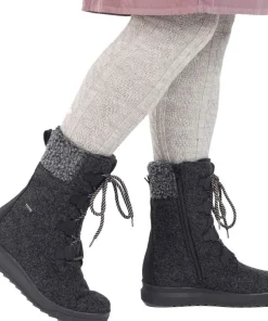 Pomar Women's Reki Gore-Tex Felt Boot Granit Felt/Black Waxy Leather