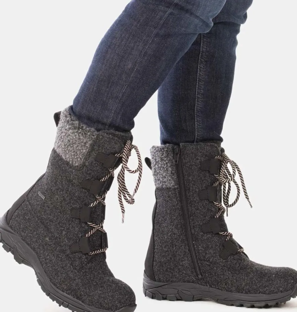 Pomar Women's Riekko GORE-TEX Boot Granit Felt/black Micro
