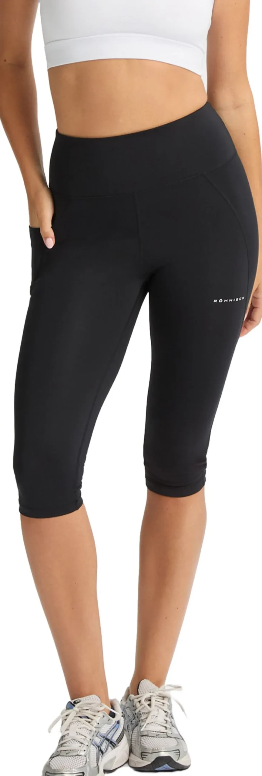 Röhnisch Women's Flattering High Waist Capri Tights Black