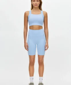 Röhnisch Women's Flattering High Waist Bike Tights Chambray Blue