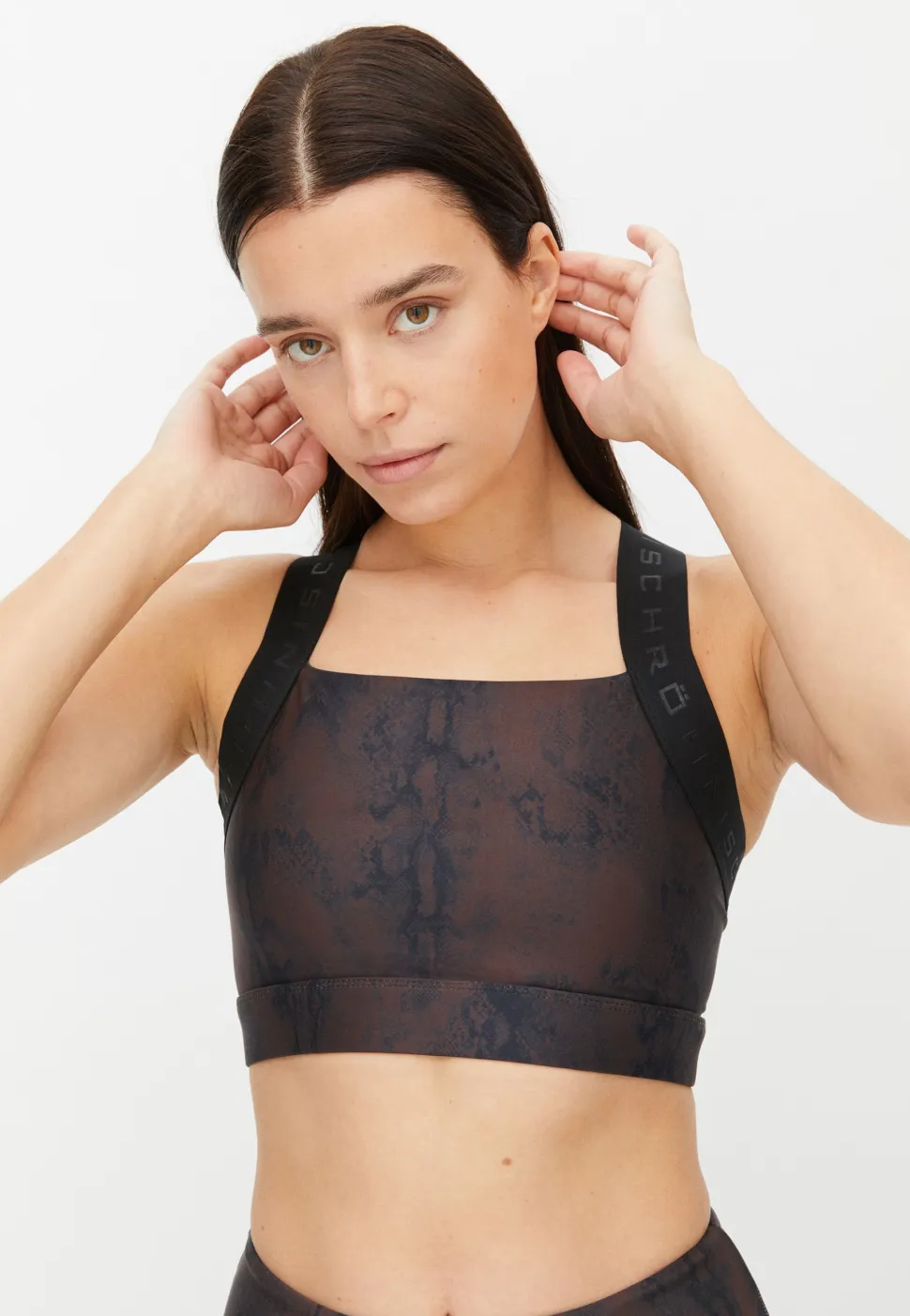 Röhnisch Women's Kay Printed Sports Bra Brown Snake