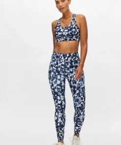 Röhnisch Women's Printed High Waist Tights Indigo Bloom