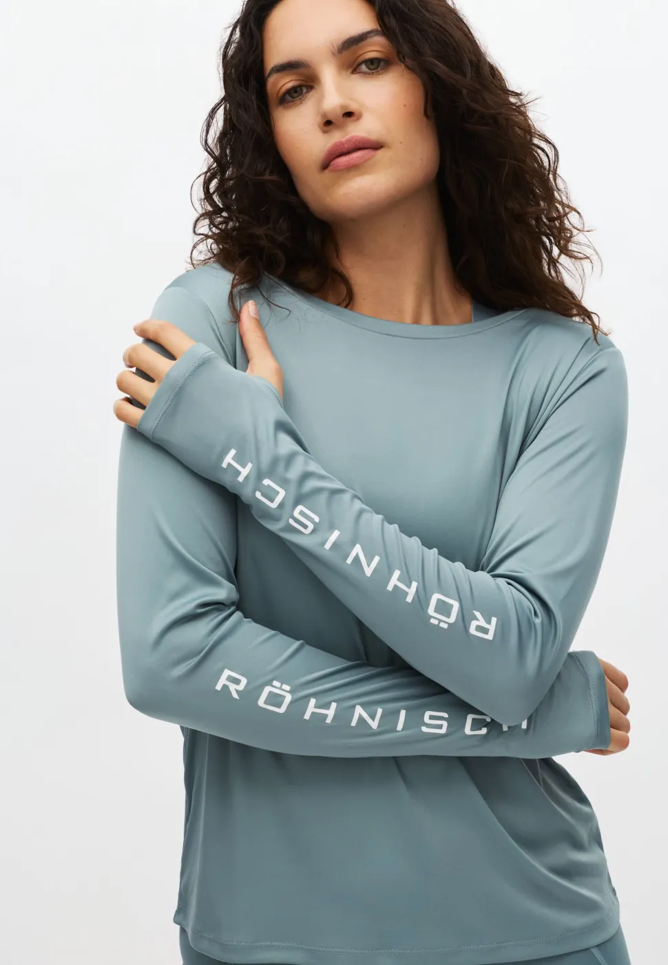 Röhnisch Women's Team Logo Long Sleeve Stormy Sea