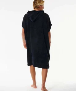 Rip Curl Brand Hooded Poncho Black/Grey