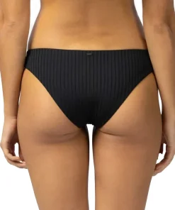 Rip Curl Premium Surf Cheeky Coverage Bikini Bottoms Black