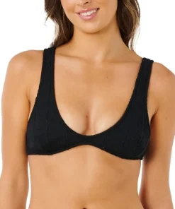 Rip Curl Women's Vibe Surf Bralette Bikini Top Black
