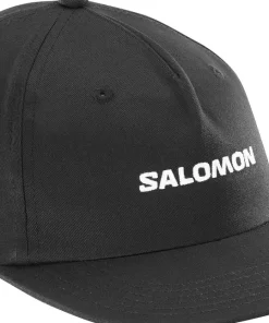 Salomon Logo Flat Cap Deep Black