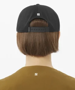 Salomon Logo Flat Cap Deep Black