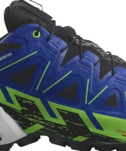 Salomon Unisex Spikecross 6 GORE-TEX Black/Surf The Web/Green Gecko