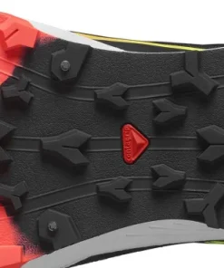 Salomon Unisex Winter Cross Spike Black/Fiery Coral/Safety Yellow