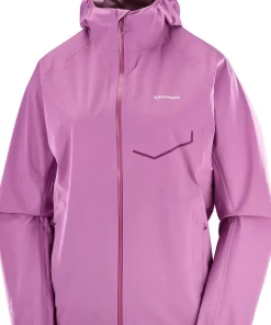 Salomon Women's Bonatti Waterproof Jackets Iris Orchid