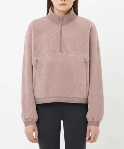 Salomon Women's Chroma Fleece Crop Half Zip Etherea / Iron