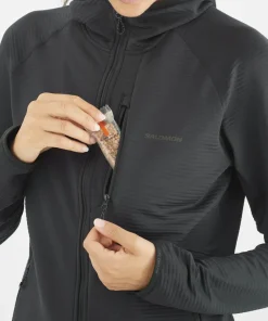Salomon Women's Essential Lightwarm Hoodie Deep Black