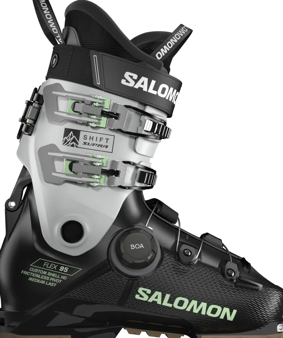 Salomon Women's Shift Supra BOA 95 GripWalk Black / Cool Gray 5 / Patina Green