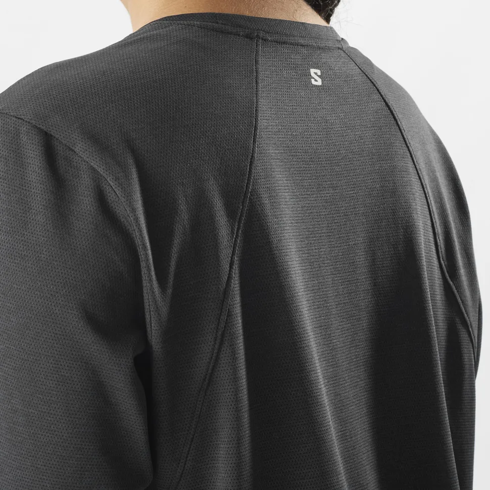 Salomon Women's Shkout Core Long Sleeve Tee Deep Black