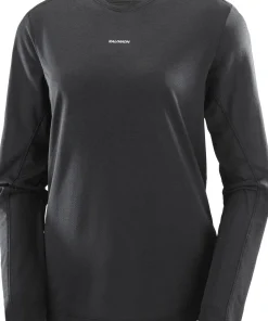 Salomon Women's Shkout Core Long Sleeve Tee Deep Black