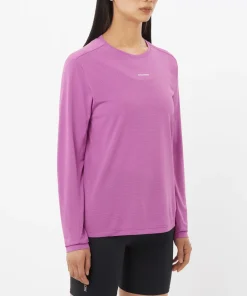 Salomon Women's Shkout Core Long Sleeve Tee Iris Orchid
