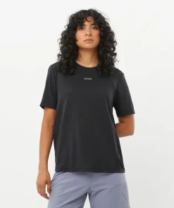 Salomon Women's Shkout Core Short Sleeve Tee Deep Black
