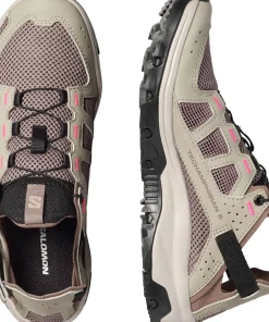 Salomon Women's Techamphibian 5 Silver Sage/Iron/Knockout Pink