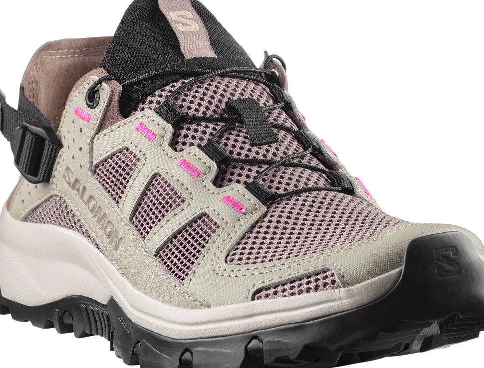 Salomon Women's Techamphibian 5 Silver Sage/Iron/Knockout Pink