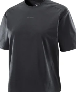 Salomon Women's Trackline Short Sleeve Tee Deep Black