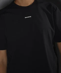 Salomon Women's Trackline Short Sleeve Tee Deep Black