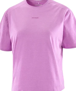 Salomon Women's Trackline Short Sleeve Tee Iris Orchid