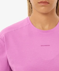 Salomon Women's Trackline Short Sleeve Tee Iris Orchid