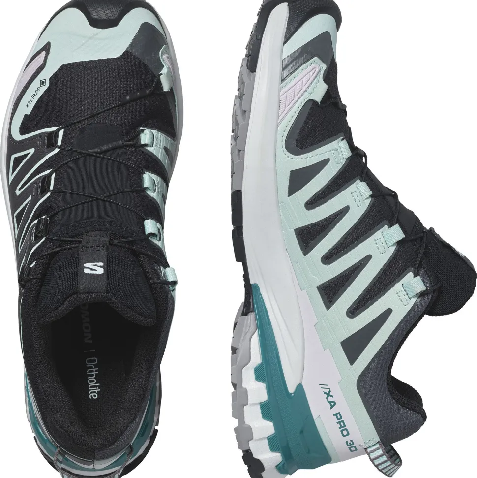 Salomon Women's XA Pro 3D V9 GORE-TEX Black/Bleached Aqua/Harbor Blue