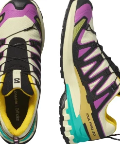 Salomon Women's XA Pro 3d V9 GORE-TEX Transparent Yellow/Black / Waterfall