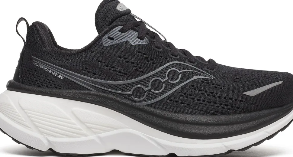 Saucony Women's Hurricane 25 Wide Black/white