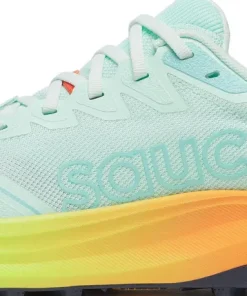 Saucony Women's Peregrine 16 Aqua/citron