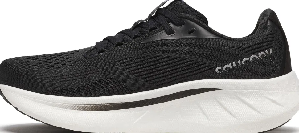 Saucony Women's Ride 18 Wide Black/white