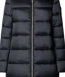 Save the Duck Women's Animal Free Hooded Puffer Jacket Lysa Black