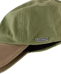 Sealskinz Marham Waterproof Waxed Canvas Foldable Cap Olive/Brown