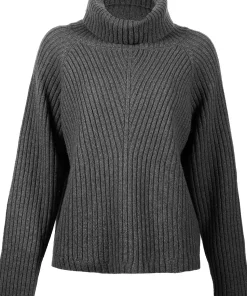 Skhoop Women's Signe Roll Neck Black Melange