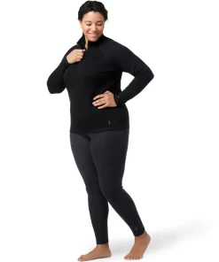 Smartwool Women's Classic Thermal Merino Base Layer 1/4 Zip Boxed Black