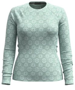 Smartwool Women's Merino 250 Baselayer Crew Boxed Arctic Green Digi Snow