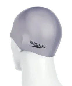 Speedo Plain Moulded Silicone Cap Chrome